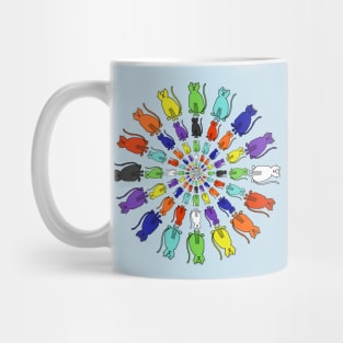 Ever Decreasing Circles of Rainbow Cats Mug